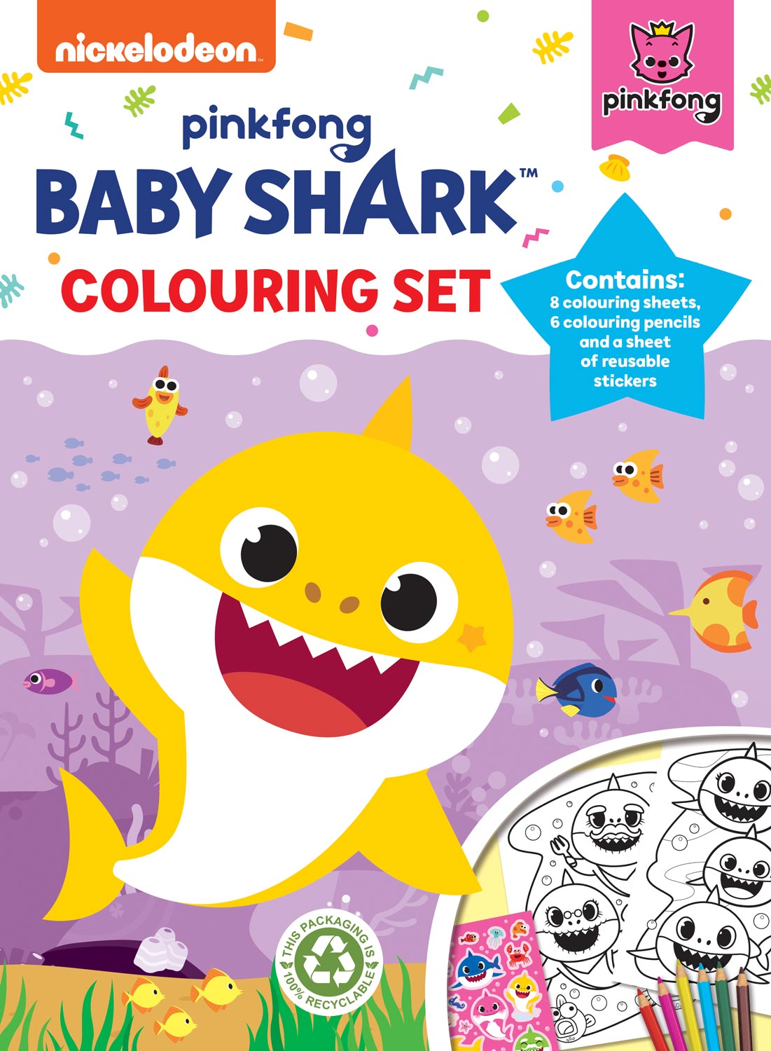 Baby Shark set za bojanje
