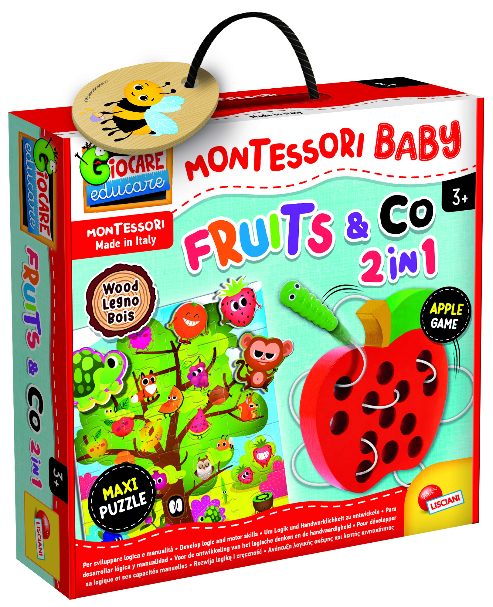Montessori Baby gusjenica i šumska jabuka 3D