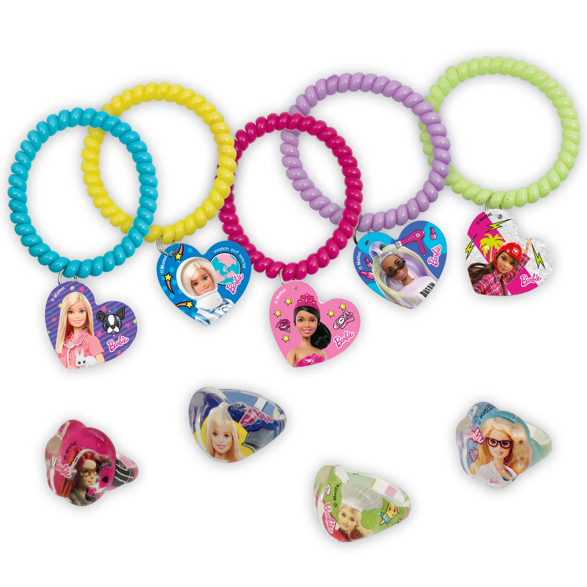 CT:Barbie rings & bracelets - 65 mm caps