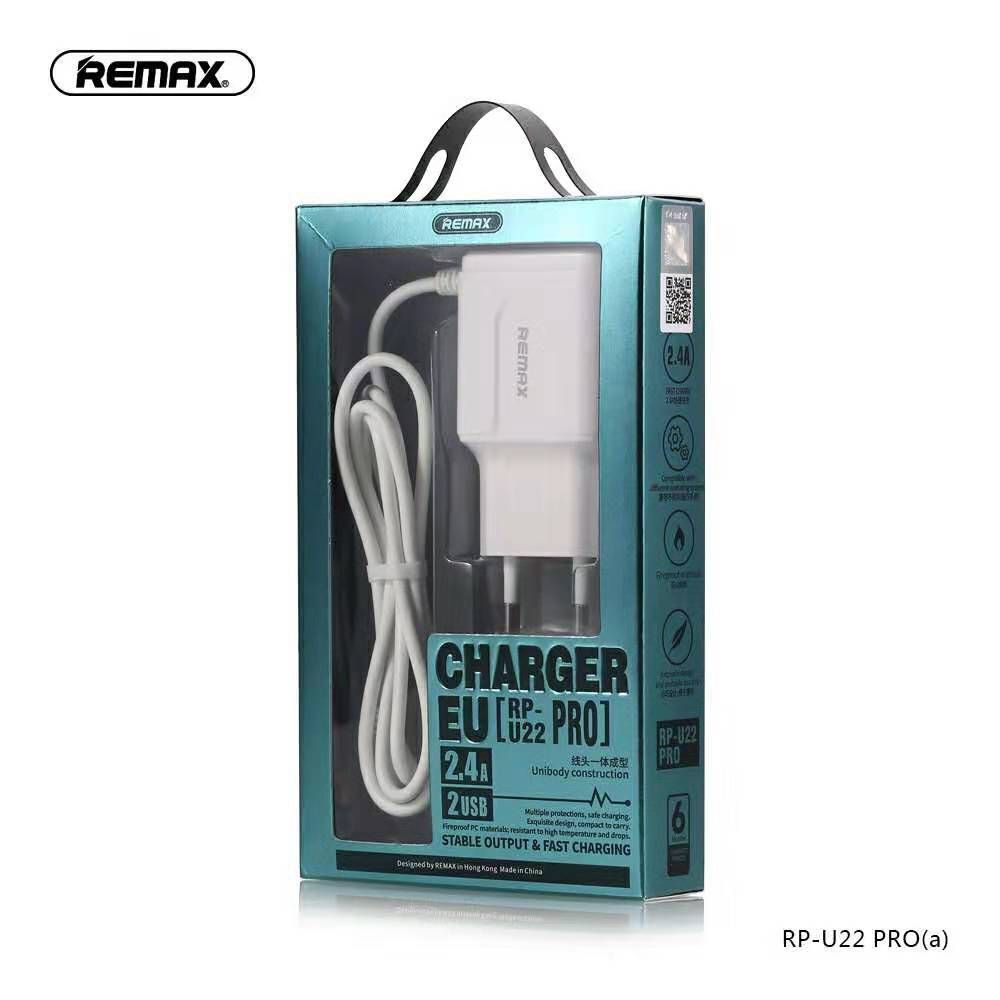 REMAX 2.4 DUAL USB CHARGER SET RP-U22 EU LIGHTING