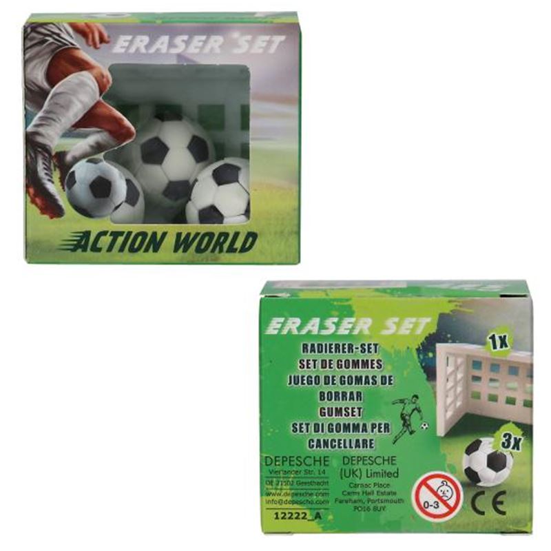 ACTION WORLD Nogometni set gumica 16/1
