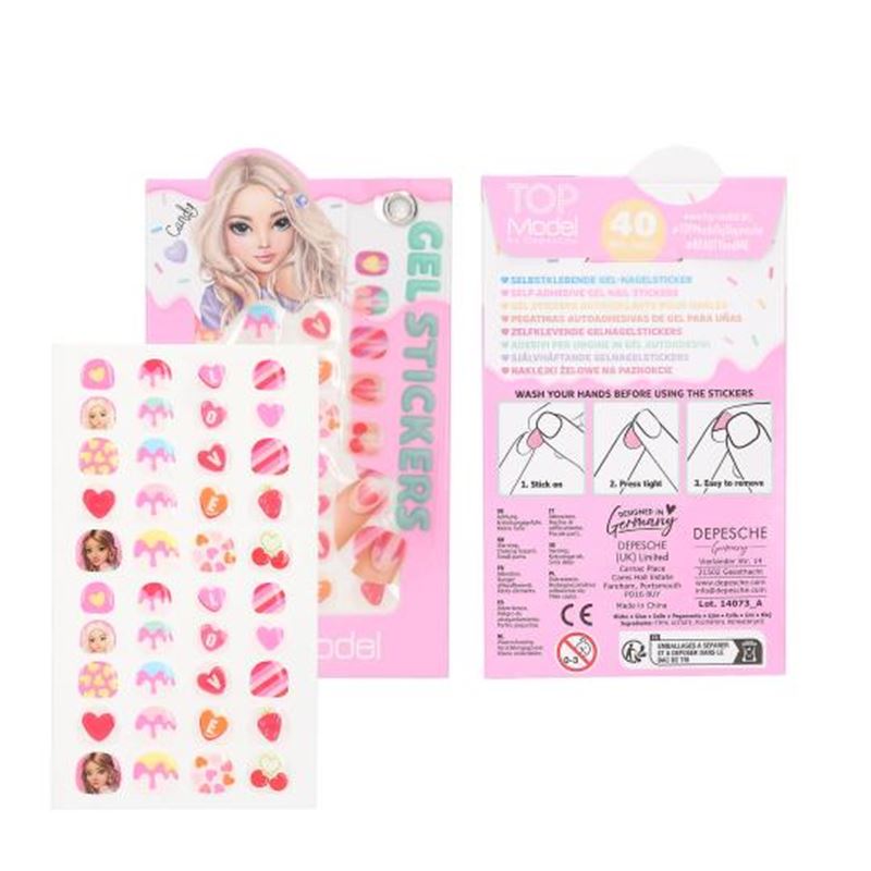 Top Model naljepnice za gel nokte CANDY GLAM