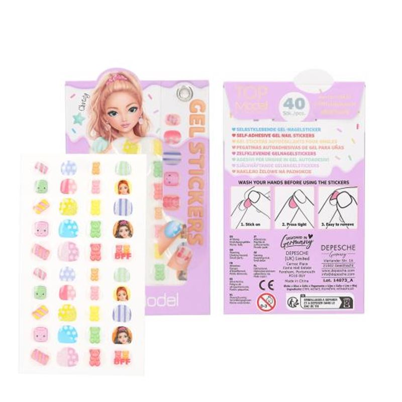 Top Model naljepnice za gel nokte CANDY GLAM