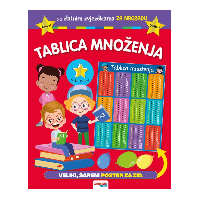 ODE: Tablica množenja - Vježbenica s posterom