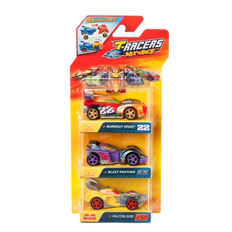 T-racers set 3 automobila mix & race