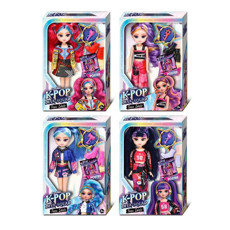 KPOP: K-POP diva squad - teen idols - lutka 24cm sort