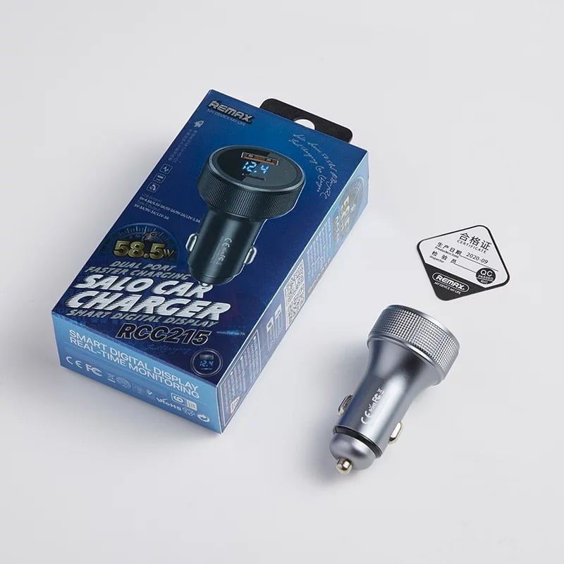 Remax salo series 58.5w pd+qc fast charging car charger RCC 215