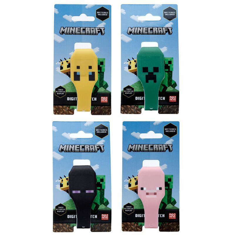 Minecraft Faces silikonski digitalni sat