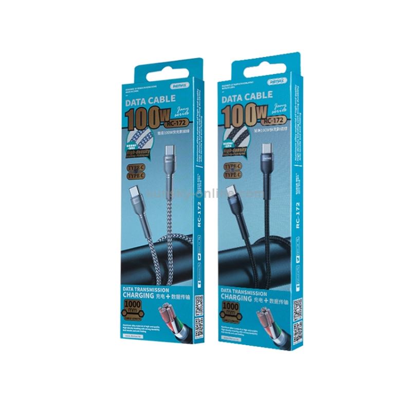 Remax jany series 100W pd fast charging data cable RC-172 (C-C)