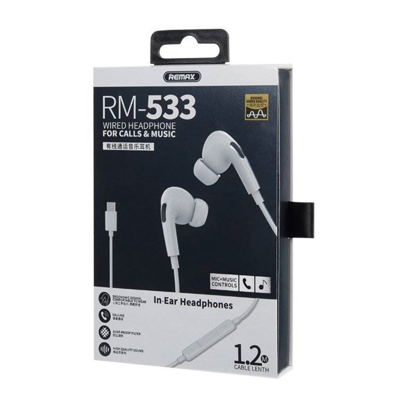 Remax 3.5 mm wired headphone for calls & music RM-533