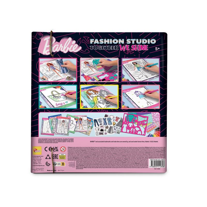 Barbie modni studio-knjiga sa modnim šablonima