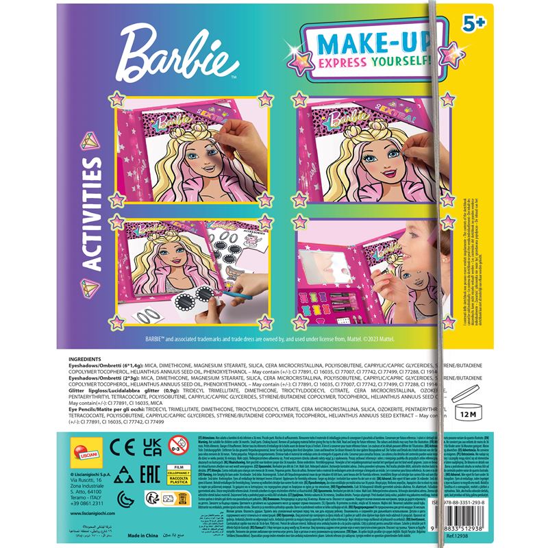 Barbie knjiga za šminkanje