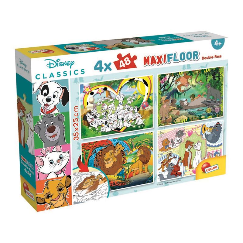 Disney puzzle maxifloor 4 x 48 Classic mješovito