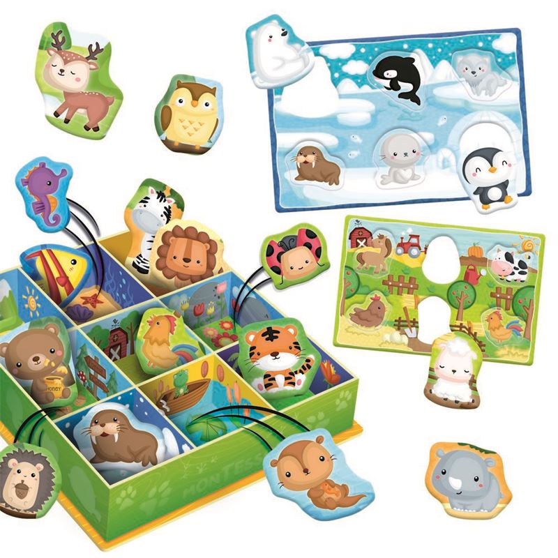 Montessori baby kutija - Vesele životinje